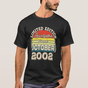 Awesome Since October 2002 Born in October Dad Mom T-Shirt