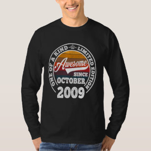 Awesome Since October 2009 13th Birthday 13 Years T-Shirt