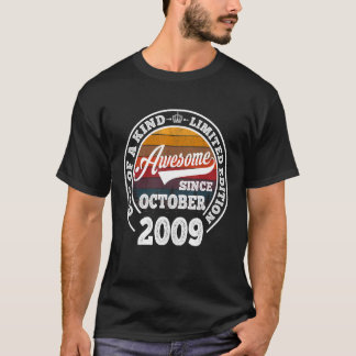 Awesome Since October 2009 13th Birthday  13 Years T-Shirt