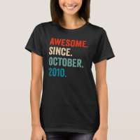 Awesome Since October 2010 12th Birthday Gift 12 Y