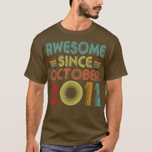 Awesome Since October 2011 11 Year Old Vintage 11t T-Shirt