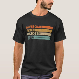 Awesome Since October 2012 10Th Birthday Boys 10 Y T-Shirt