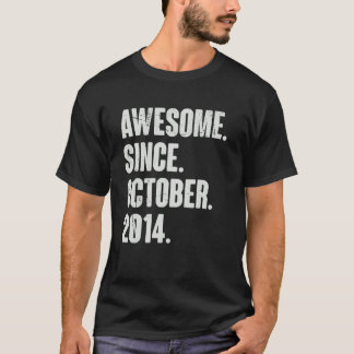 Awesome Since October 2014 8 Year Old 8th Birthday T-Shirt