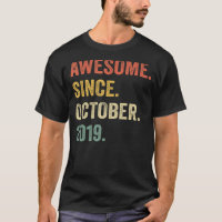Awesome Since October 2019 3rd Birthday  3 Years O