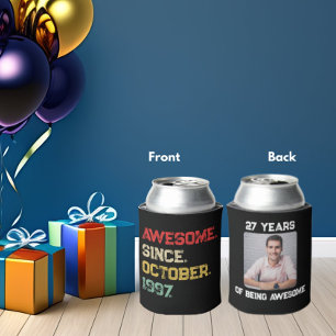Awesome Since Personalized Custom Birthday Gift Can Cooler