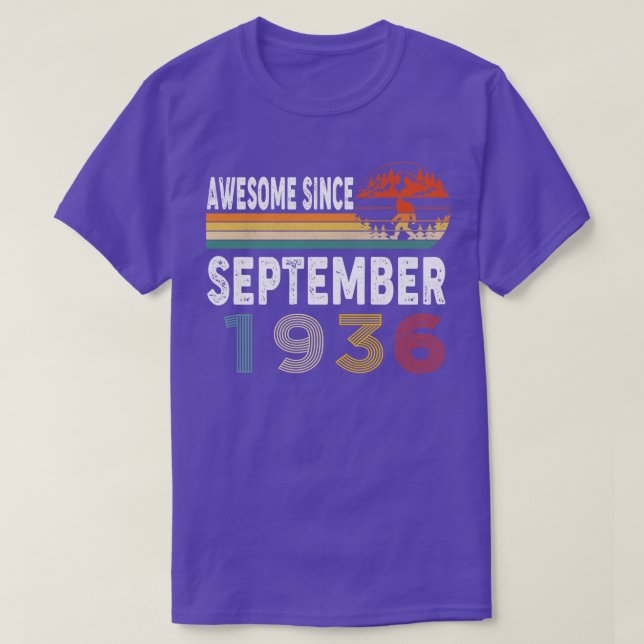 Awesome Since September 1936 T-Shirt (Design Front)