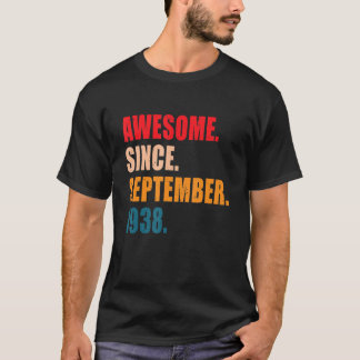 Awesome Since September 1938 Vintage Personalized  T-Shirt