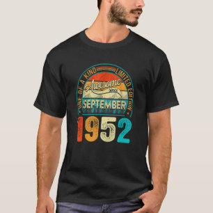 Awesome Since September 1952 70th Birthday 70 Year T-Shirt