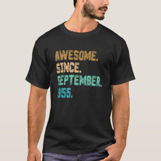 Awesome Since September 1955 Vintage 67th Birthday T-Shirt