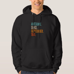 Awesome Since September 1961 62nd Birthday Hoodie