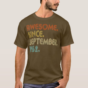 Awesome Since September 1962 Vintage 60th Birthday T-Shirt