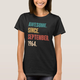 Awesome Since September 1964 Retro 59th Birthday 5 T-Shirt