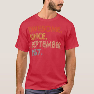 Awesome Since September 1967 Vintage 55th Birthday T-Shirt