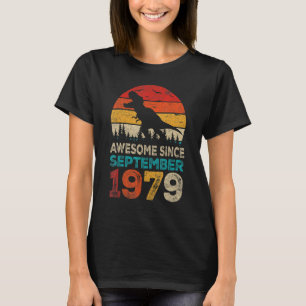 Awesome Since September 1979 43rd Birthday Boy Din T-Shirt