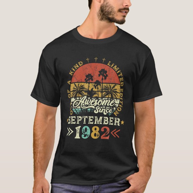 Awesome Since September 1982 One Of A Kind Limited T-Shirt (Front)