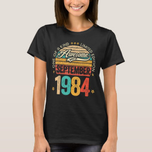 Awesome Since September 1984 38 Years Old 38th Bir T-Shirt