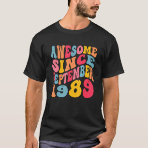 Awesome Since September 1989 33 Years Retro 33rd B T-Shirt