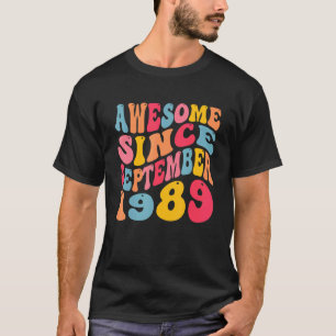 Awesome Since September 1989 33 Years Retro 33rd B T-Shirt
