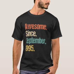 Awesome Since September 1995 27th Birthday Vintage T-Shirt