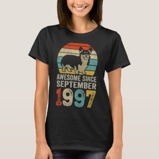 Awesome Since September 1997 25th Birthday Dog T-Shirt