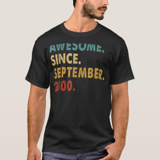 Awesome Since September 2000 22nd Birthday 22 Year T-Shirt