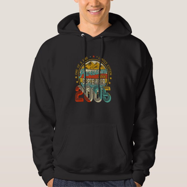 Awesome Since September 2005 One Of A Kind Hoodie (Front)