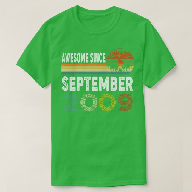Awesome Since September 2009 T-Shirt (Design Front)