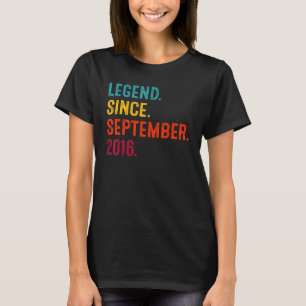 Awesome Since September 2016 6th Birthday 6 Years T-Shirt