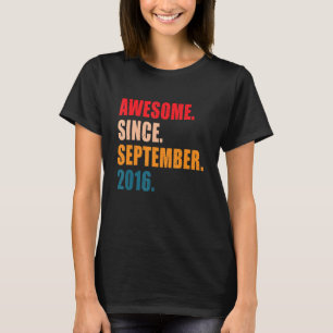 Awesome Since September 2016 Vintage Personalized T-Shirt