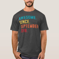 Awesome Since September 2018 4th Birthday Gift 4 Y