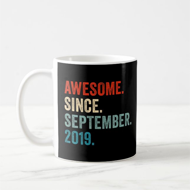 Awesome Since September 2019 3rd Birthday 3 Years  Coffee Mug (Left)