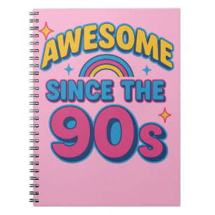 Awesome Since the 90s – Colourful Retro Y2K Style Notebook