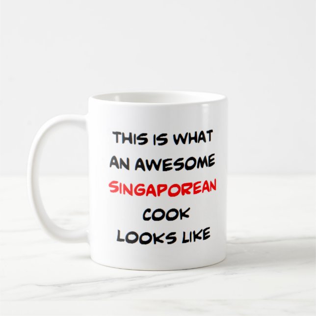 awesome singaporean cook coffee mug (Left)