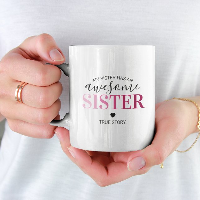 Awesome Sister | Sibling Pink Sisters Coffee Mug (Creator Uploaded)