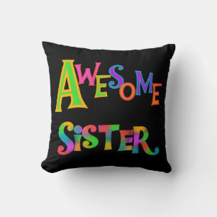 Awesome Sister T-shirts and Gifts Throw Pillow