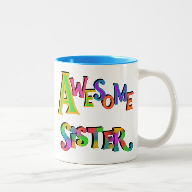 Awesome Sister T-shirts and Gifts Two-Tone Coffee Mug (Right)