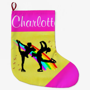 AWESOME SKATING PERSONALIZED CHRISTMAS STOCKING