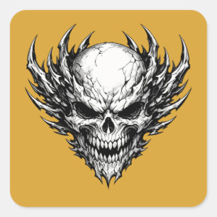Awesome Skeleton Square Sticker