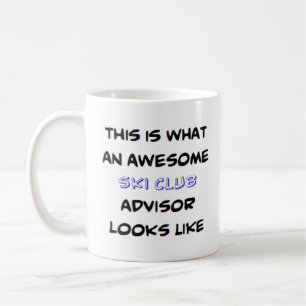 awesome ski club advisor coffee mug
