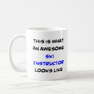 awesome ski instructor coffee mug