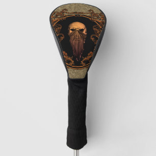 Awesome skull on a frame golf head cover
