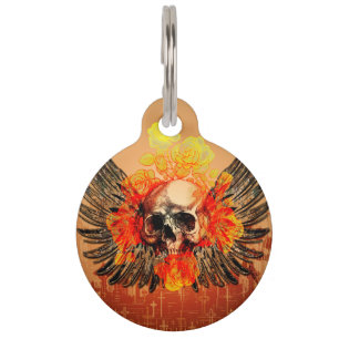 Awesome skull pet tag