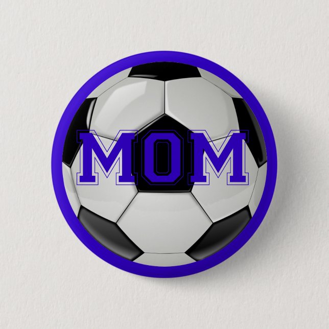 Awesome Soccer Mom Custom Colours 2 Inch Round Button (Front)
