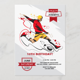 Awesome Soccer Player Invitation