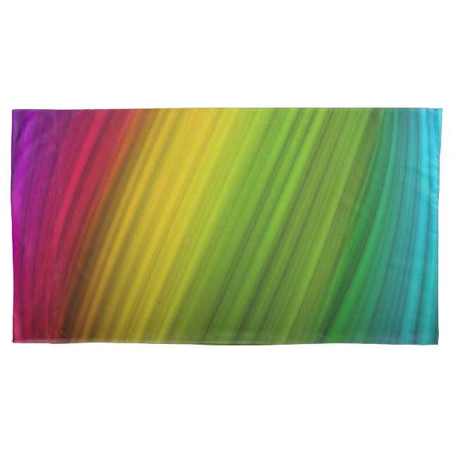 Awesome Spectrum of Rainbow Colors Pillowcase (Front)
