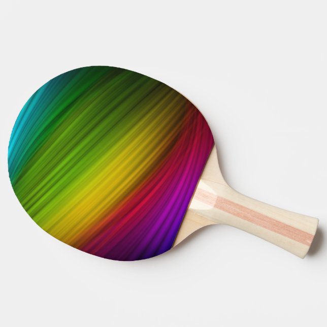Awesome Spectrum of Rainbow Colours Ping Pong Paddle (Back Side)