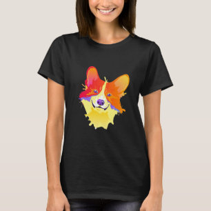Awesome Splash Art Corgi Colourful Cute Corgis Wel T-Shirt