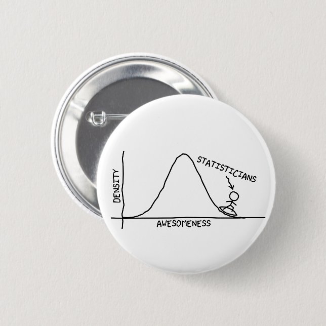 Awesome Statistician Button (Front & Back)