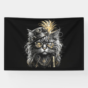 Awesome Steampunk Cat Banner