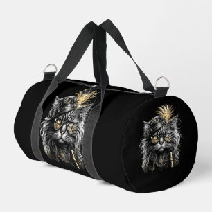 Awesome Steampunk Cat  Duffle Bag